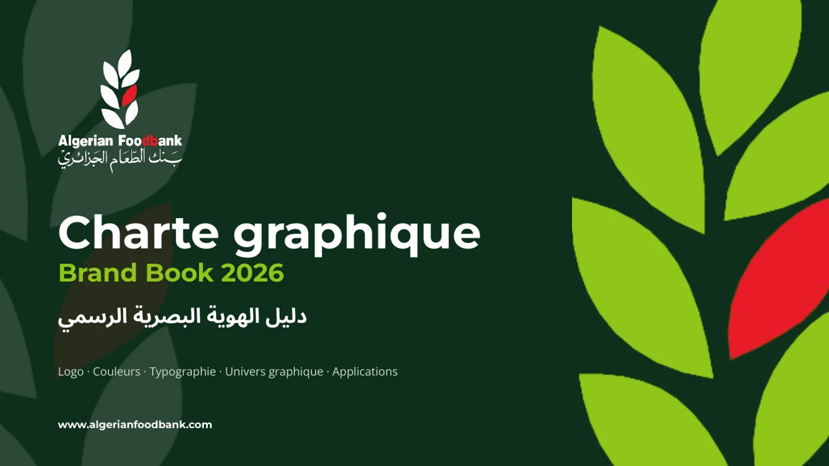 Algerian Food Bank · Brand book 2026 · couverture