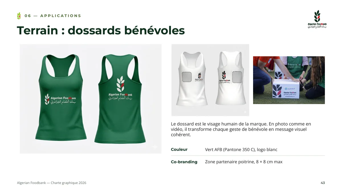 Algerian Food Bank · Terrain : dossards bénévoles
