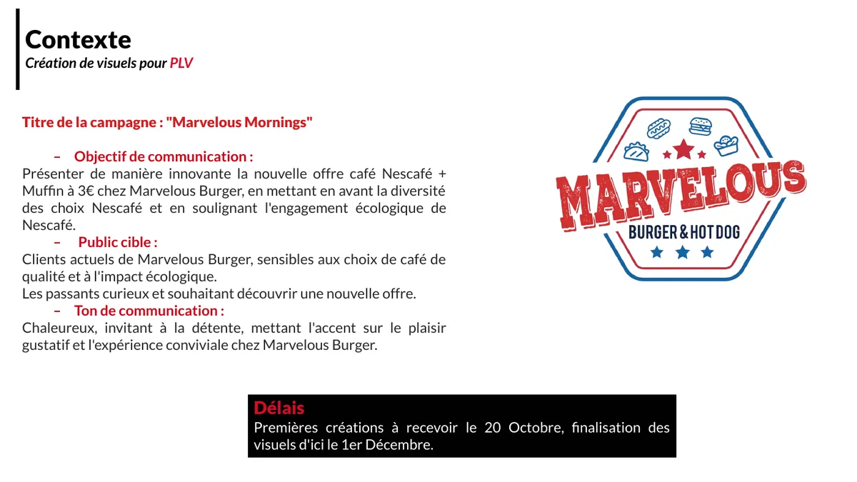 Brief créatif PLV · Nescafé · Contexte et objectifs