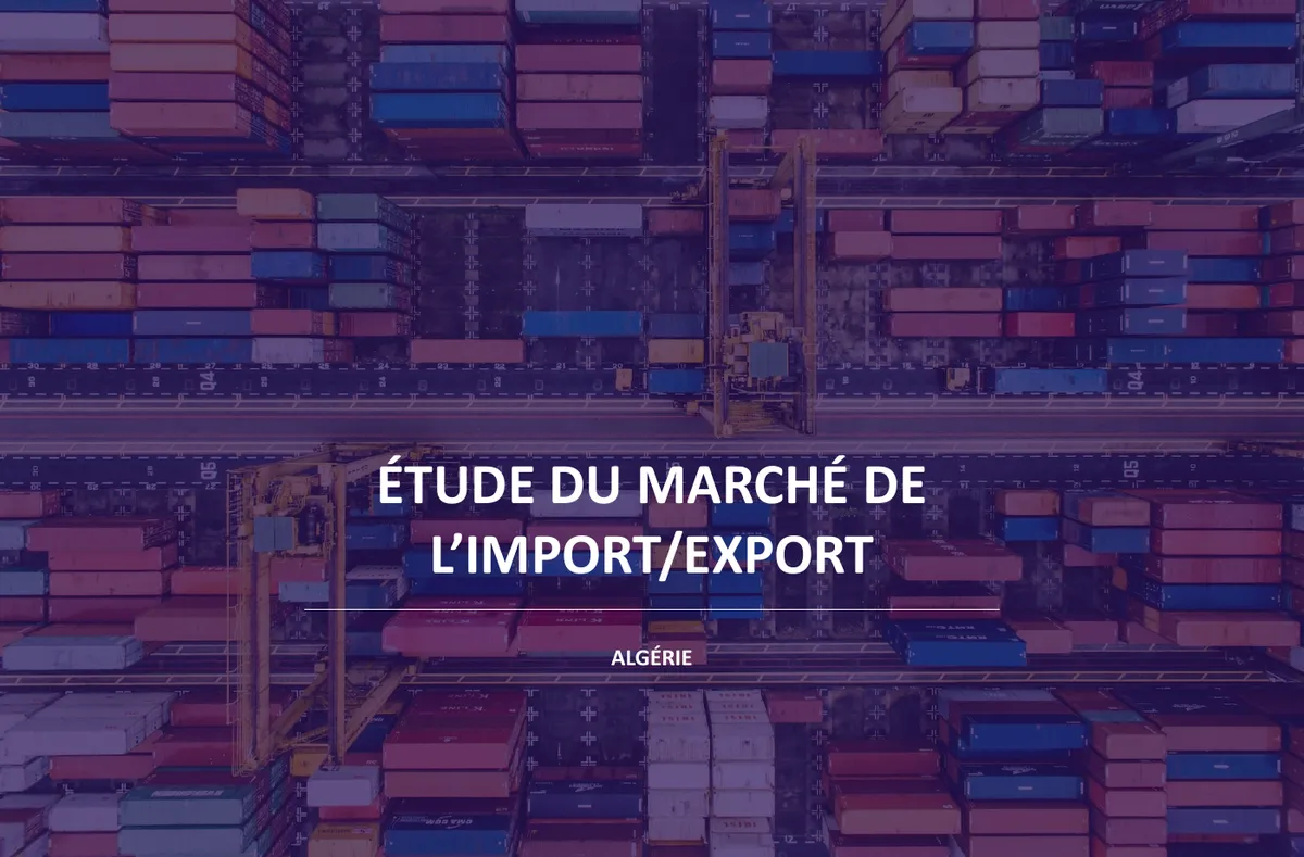 Étude import · Algérie · Couverture du rapport