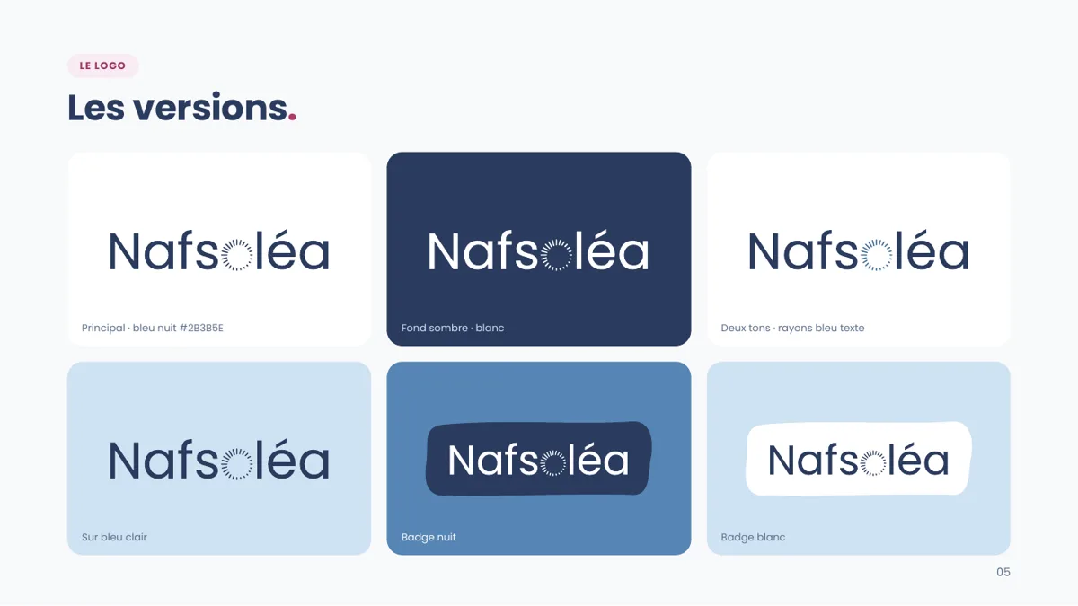 Nafsoléa · Versions du logo
